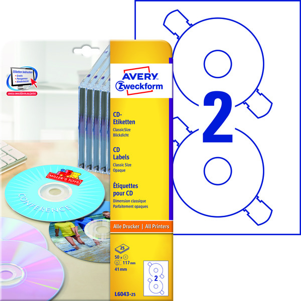 Этикетки [L6043-100] для CD ⭐TANDL⭐