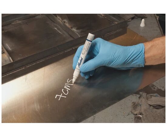 Маркер промышленный универсальный Markal SL.250 [M31200129] для нержавеющей стали (белый, 3 мм) фотография 2