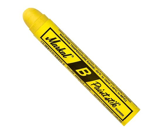 Маркер промышленный универсальный Markal B Paintstik [M80221] (желтый, 17 мм) фотография 1