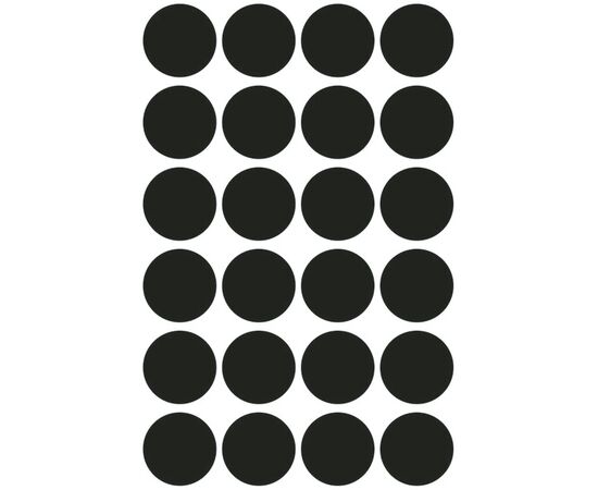 Самоклеящиеся этикетки-точки [3003] (черные, Ø18 мм) фотография 2