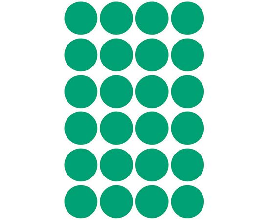 Самоклеящиеся этикетки-точки [3006] (зеленые, Ø18 мм) фотография 2