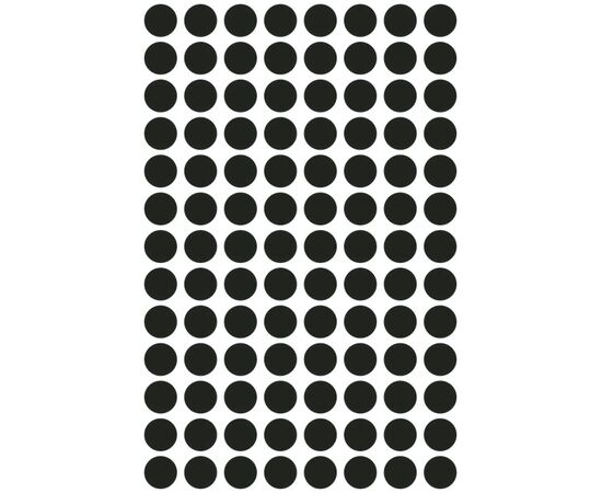Самоклеящиеся этикетки-точки [3009] (черные, Ø8 мм) фотография 2