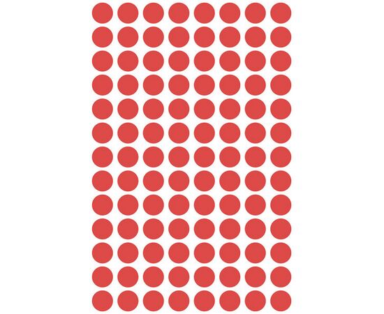 Самоклеящиеся этикетки-точки [3010] (красные, Ø8 мм) фотография 2