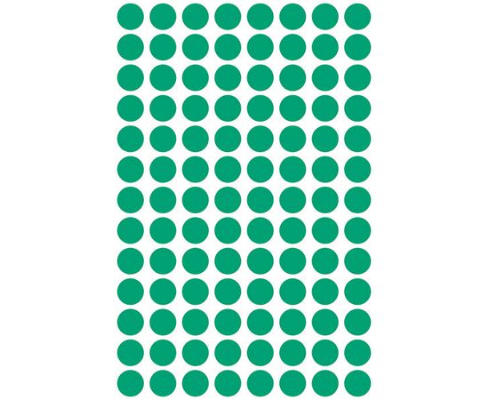 Самоклеящиеся этикетки-точки [3012] (зеленые, Ø8 мм) фотография 2