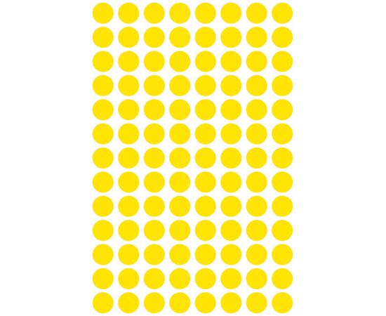 Самоклеящиеся этикетки-точки [3013] (желтые, Ø8 мм) фотография 2