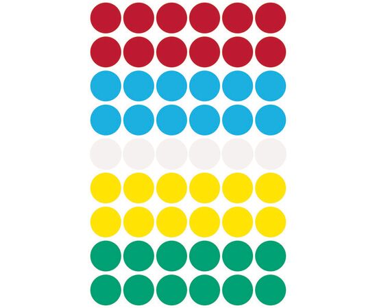 Самоклеящиеся этикетки-точки [3088] (разноцветные Ø12 мм) фотография 2