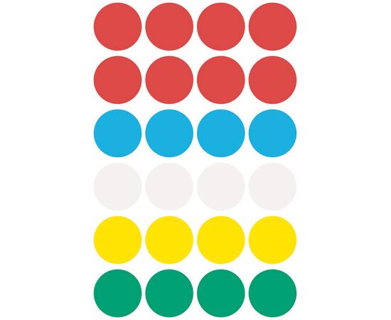 Самоклеящиеся этикетки-точки [3089] (разноцветные, Ø18 мм) фотография 2
