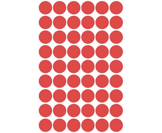 Самоклеящиеся этикетки-точки [3141] (красные, Ø12 мм) фотография 2
