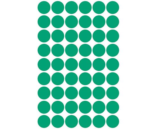 Самоклеящиеся этикетки-точки [3143] (зеленые, Ø12 мм) фотография 2