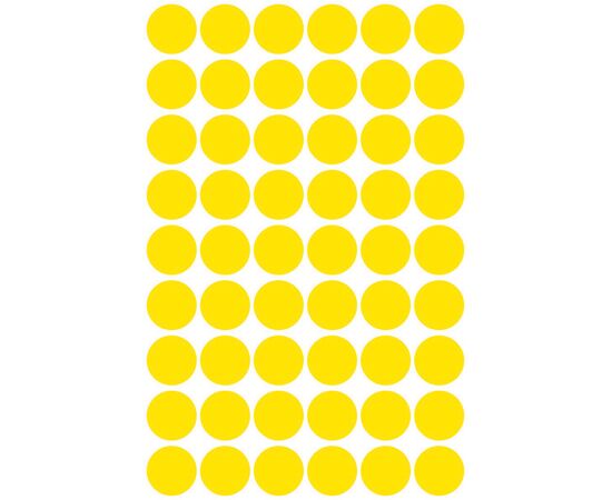 Самоклеящиеся этикетки-точки [3144] (желтые, Ø12 мм) фотография 2