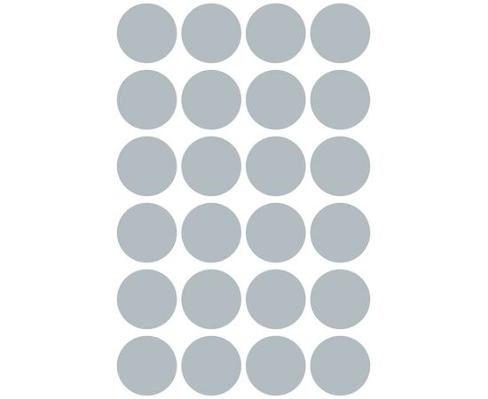 Самоклеящиеся этикетки-точки [3171] (серые, Ø18 мм) фотография 2