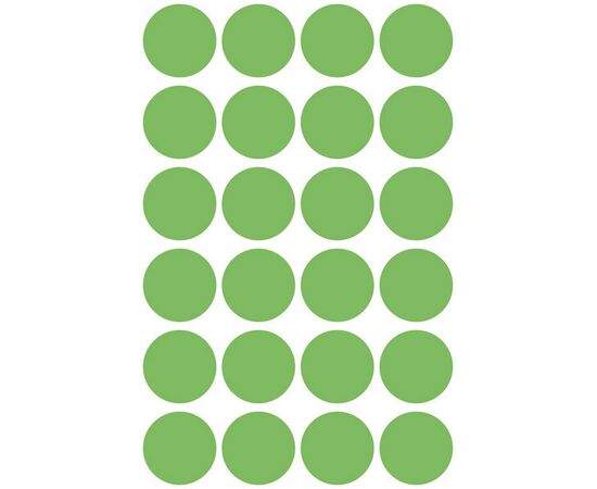 Самоклеящиеся этикетки-точки [3174] (зеленый неон, Ø18 мм) фотография 2