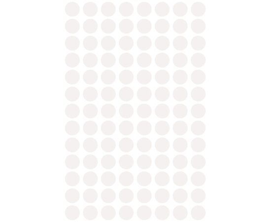 Самоклеящиеся этикетки-точки [3175] (белые, Ø8 мм) фотография 2