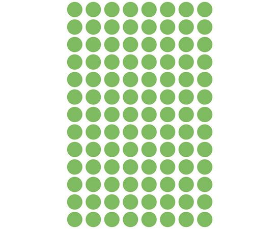 Самоклеящиеся этикетки-точки [3179] (зеленый неон, Ø8 мм) фотография 2
