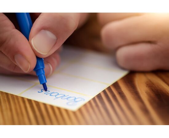 Этикетки [3323] многоцелевые для надписи от руки (белые, 38х14 мм) фотография 4