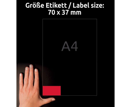 Самоклеящиеся этикетки [3448] (красные, 70x37 мм) фотография 5