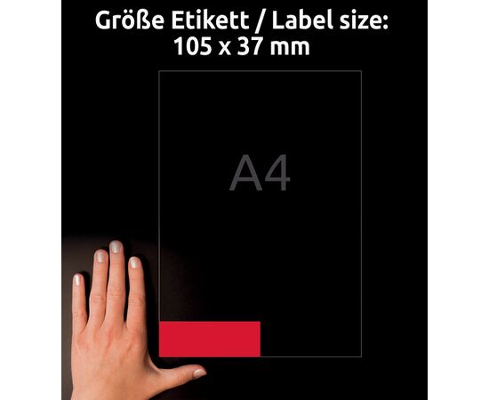 Самоклеящиеся этикетки [3452] (красные, 105x37 мм) фотография 5