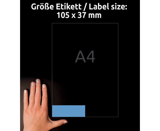 Самоклеящиеся этикетки [3453] (синие, 105x37 мм) фотография 5