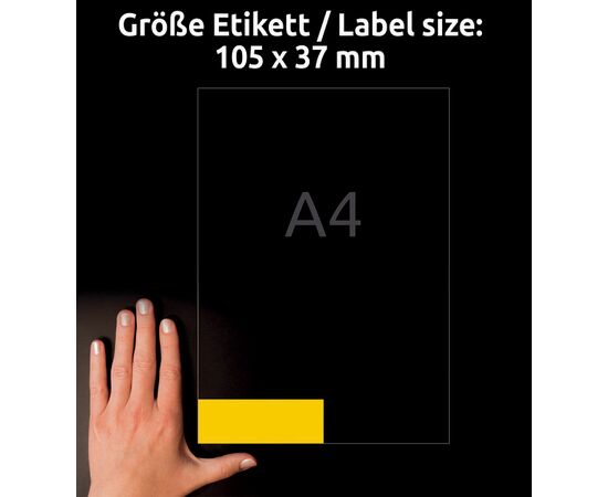 Самоклеящиеся этикетки [3455] (желтые, 105x37 мм) фотография 5