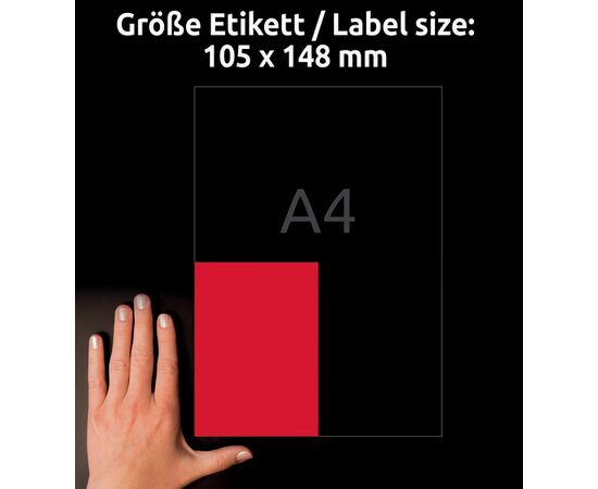 Самоклеящиеся этикетки [3456] (красные, 105x148 мм) фотография 5