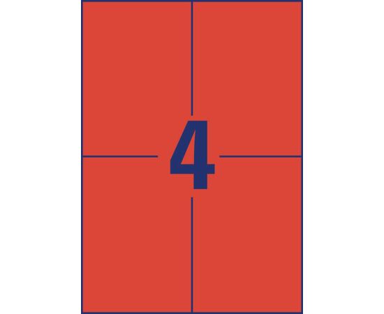 Самоклеящиеся этикетки [3456] (красные, 105x148 мм) фотография 2