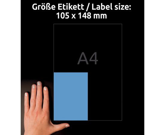 Самоклеящиеся этикетки [3457] (синие, 105x148 мм) фотография 5