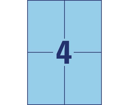 Самоклеящиеся этикетки [3457] (синие, 105x148 мм) фотография 2