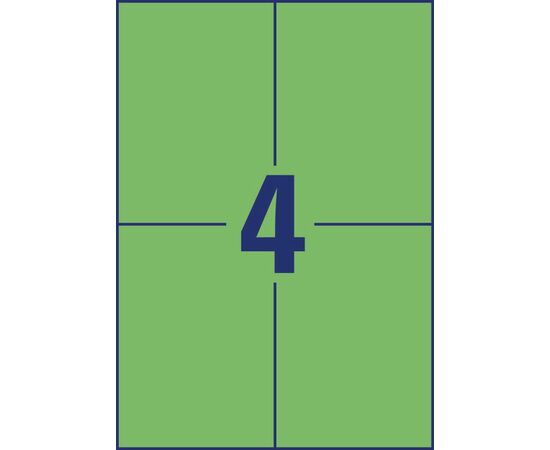 Самоклеящиеся этикетки [3458] (зеленые, 105x148 мм) фотография 2