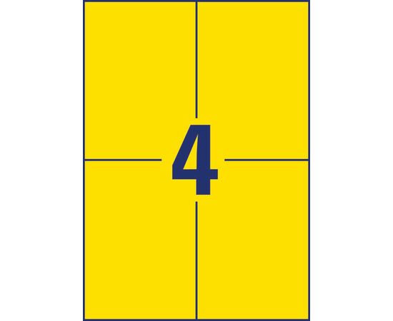 Самоклеящиеся этикетки [3459] (желтые, 105x148 мм) фотография 2