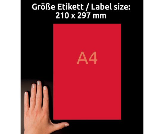 Самоклеящиеся этикетки [3470] (красные, 210x297 мм) фотография 5