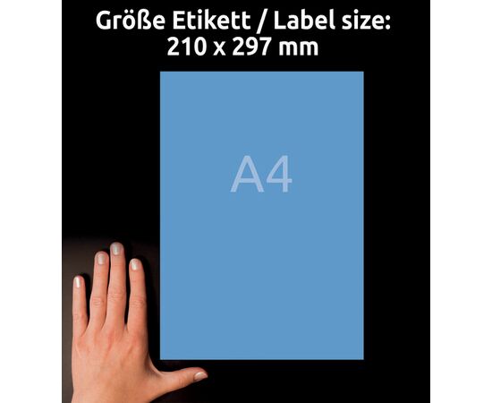 Самоклеящиеся этикетки [3471] (синие, 210x297 мм) фотография 5