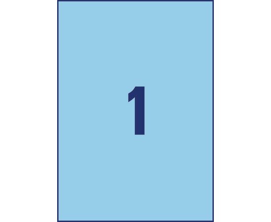 Самоклеящиеся этикетки [3471] (синие, 210x297 мм) фотография 2