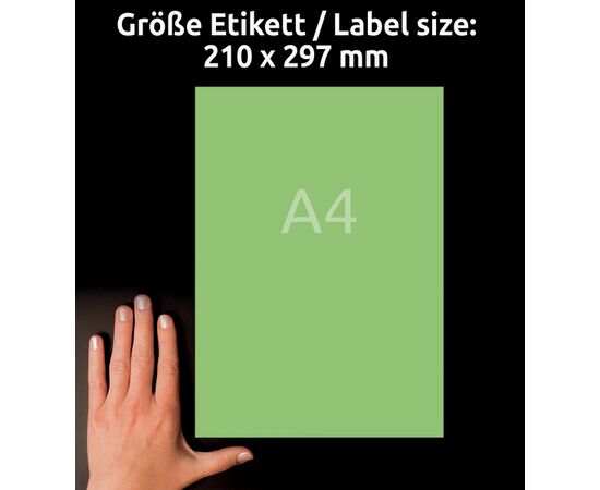 Самоклеящиеся этикетки [3472] (зеленые, 210x297 мм) фотография 5