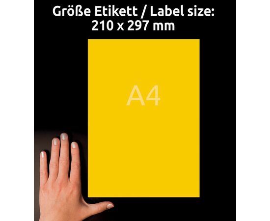 Самоклеящиеся этикетки [3473] (желтые, 210x297 мм) фотография 5