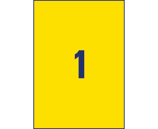 Самоклеящиеся этикетки [3473] (желтые, 210x297 мм) фотография 2