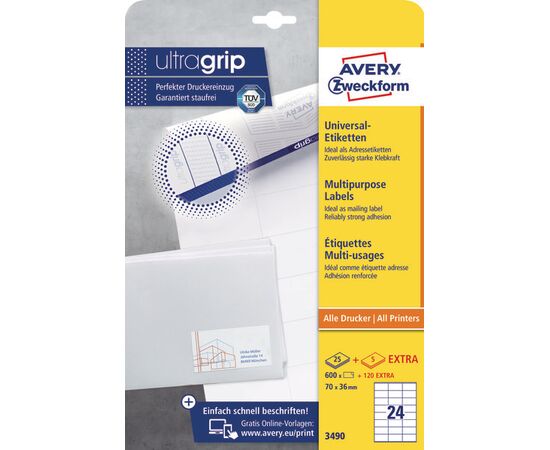 Самоклеящиеся этикетки [3490] (70х36 мм) фотография 3