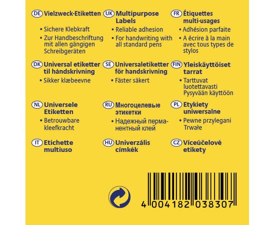 Самоклеящиеся этикетки [3830] в диспенсере для оформления от руки (белые, 18х12 мм) фотография 2