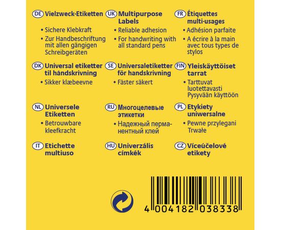 Самоклеящиеся этикетки [3833] в диспенсере для оформления от руки (белые, 50х19 мм) фотография 2