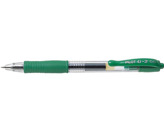 Автоматическая шариковая ручка с гелевым типом чернил PILOT BL-G2-5-G G2 зеленая 0.5 мм