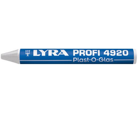 Мелок Lyra [L4920001] для стекла и гладких поверхностей (белый, Ø9.5 мм)