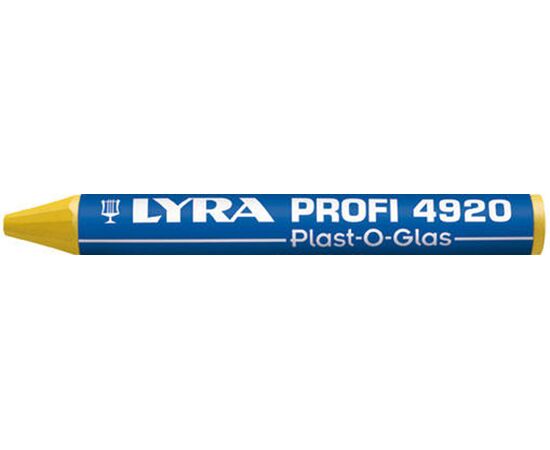 Мелок Lyra [L4920007] для стекла и гладких поверхностей (желтый, Ø9.5 мм)