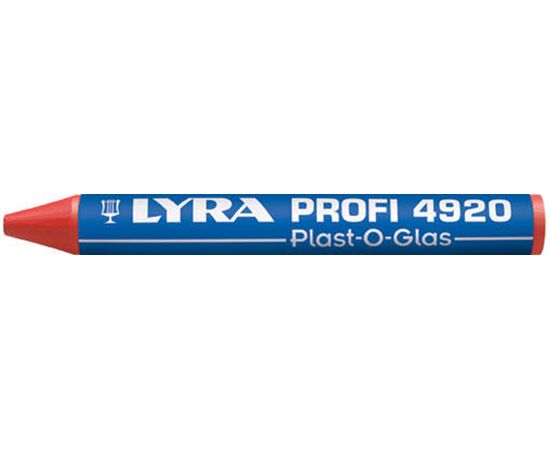 Мелок Lyra [L4920017] для стекла и гладких поверхностей (красный, Ø9.5 мм)