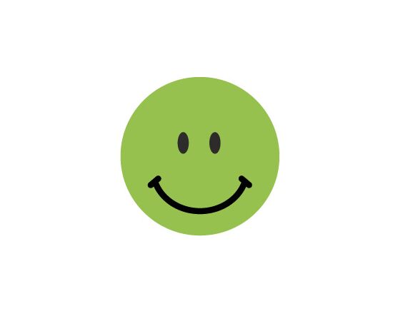 Самоклеящиеся этикетки-точки [3858] «веселый смайлик» в диспенсере (зеленые, Ø19 мм ) фотография 3