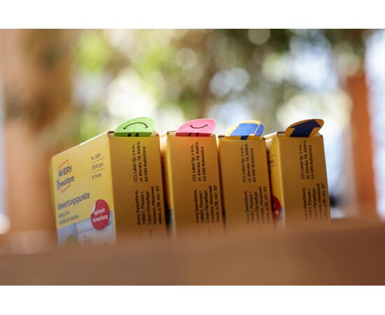 Самоклеящиеся этикетки-точки [3858] «веселый смайлик» в диспенсере (зеленые, Ø19 мм ) фотография 5