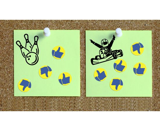 Самоклеящиеся этикетки-точки [3861] «отлично» в диспенсере (синие, Ø19 мм ) фотография 7