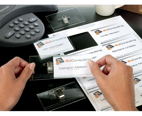 Набор именных беджей [4820] с булавкой и зажимом (54x90 мм) фотография 5