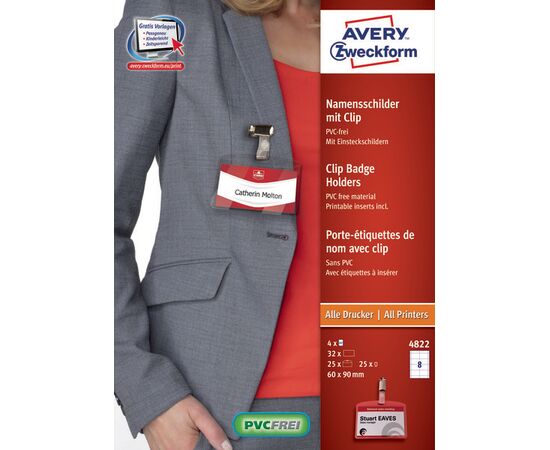 Набор именных беджей [4822] с зажимом (60x90 мм) фотография 3