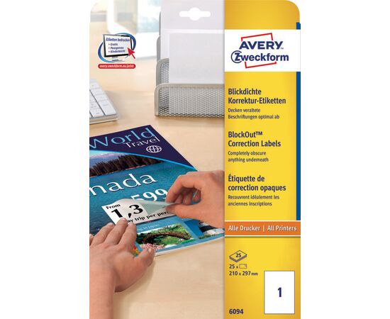 Этикетки [6094] корректирующие BlockOUT (210x297 мм) фотография 3