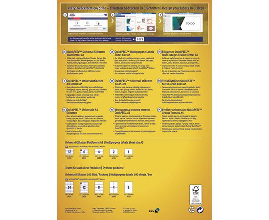 Самоклеящиеся этикетки [6132] (97x42.3 мм, QP) фотография 4