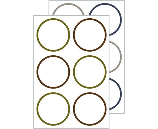 Самоклеящиеся удаляемые этикетки Living [62001] для кухни (белые, Ø48 мм) фотография 2